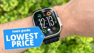 Apple Watch Ultra 2 shown on wrist with trees in background