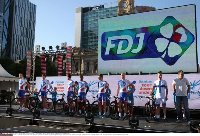 FDJ.fr presented to the crowd ahead of the 2015 Tour Down Under