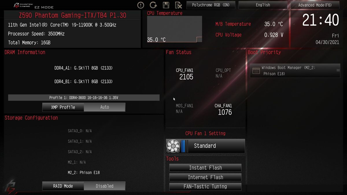 ASRock Z590 Phantom Gaming-ITX/TB4