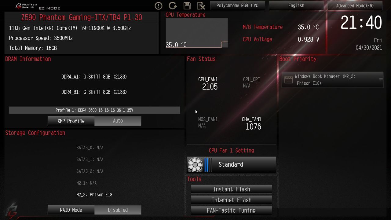 ASRock Z590 Phantom Gaming-ITX/TB4