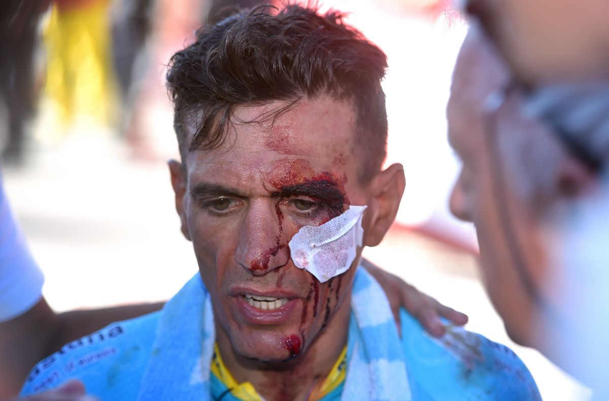 Paolo Tiralongo was a casualty from the big stage 2 pile up