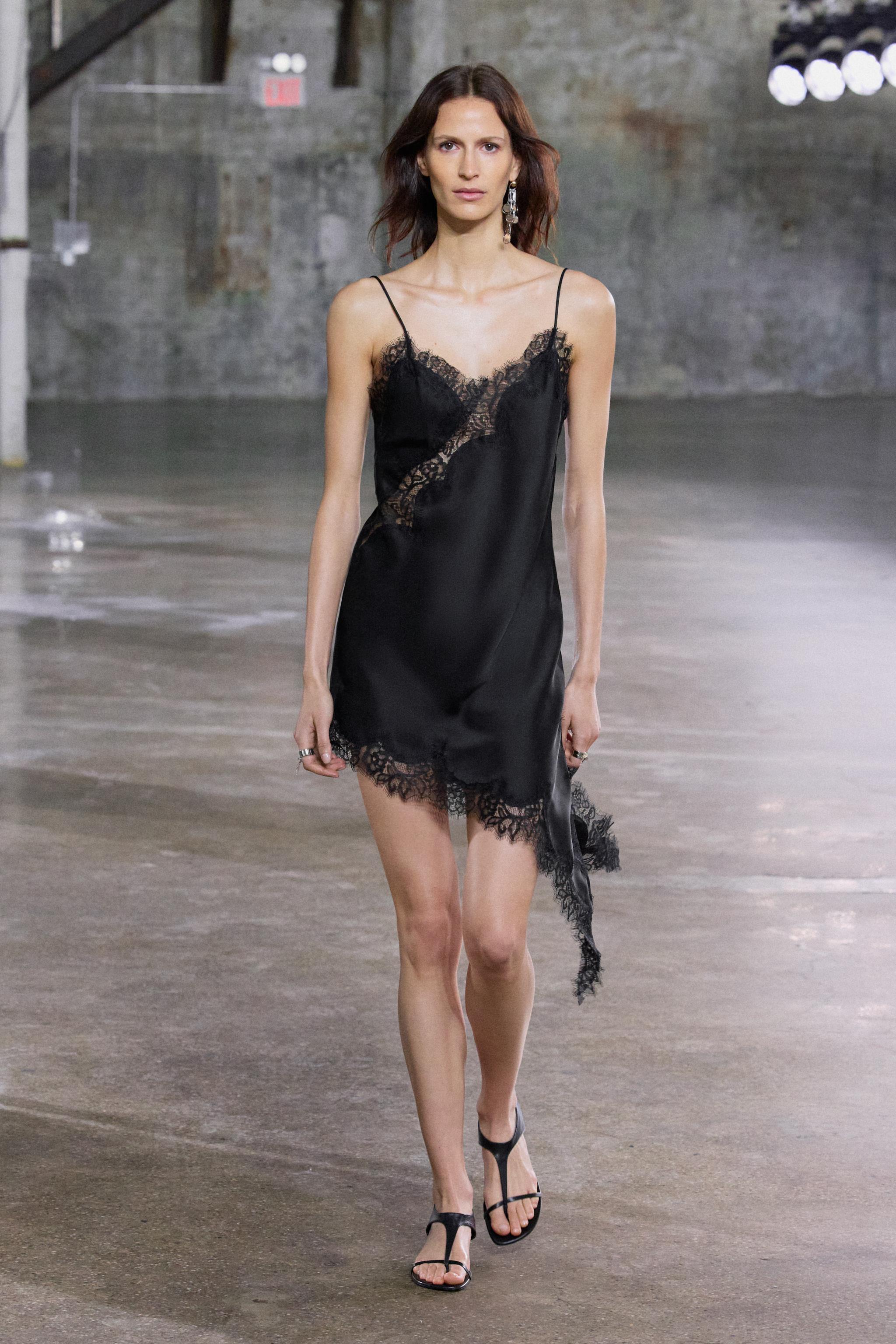 Zw Collection Asymmetric Lace Dress