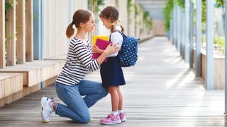 Mom with child going back to school
