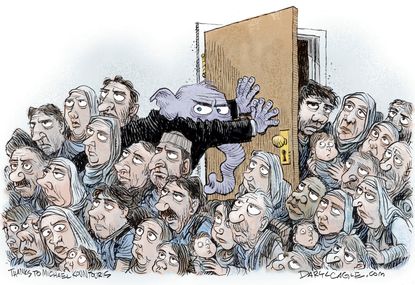 Political cartoon world refugees Republicans