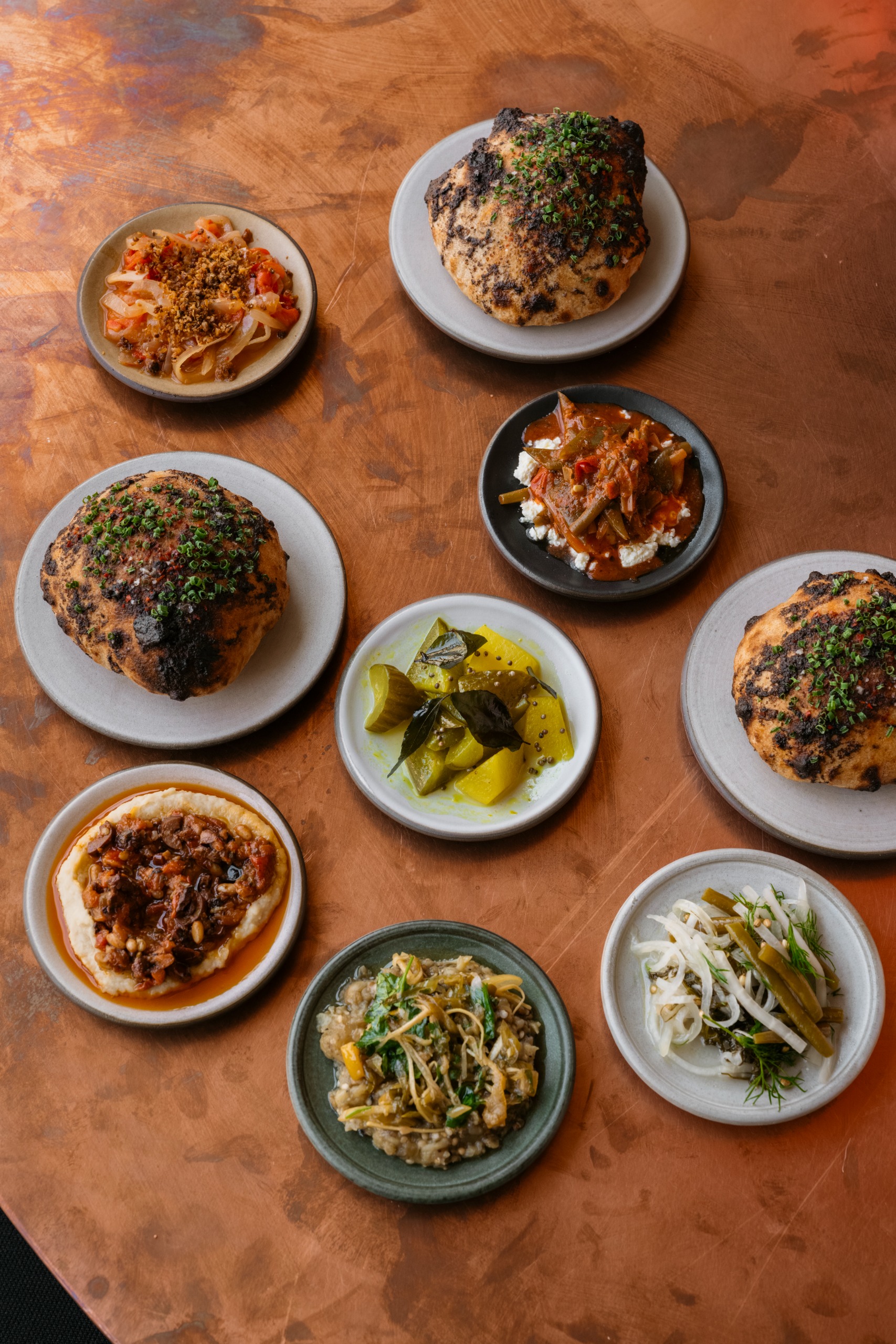 Dishes of food at Ottolenghi Edinburgh restaurant