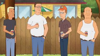 Boomhauer, Hank Hill, Dale Gribble, and Bill Dauterive in King of the Hill