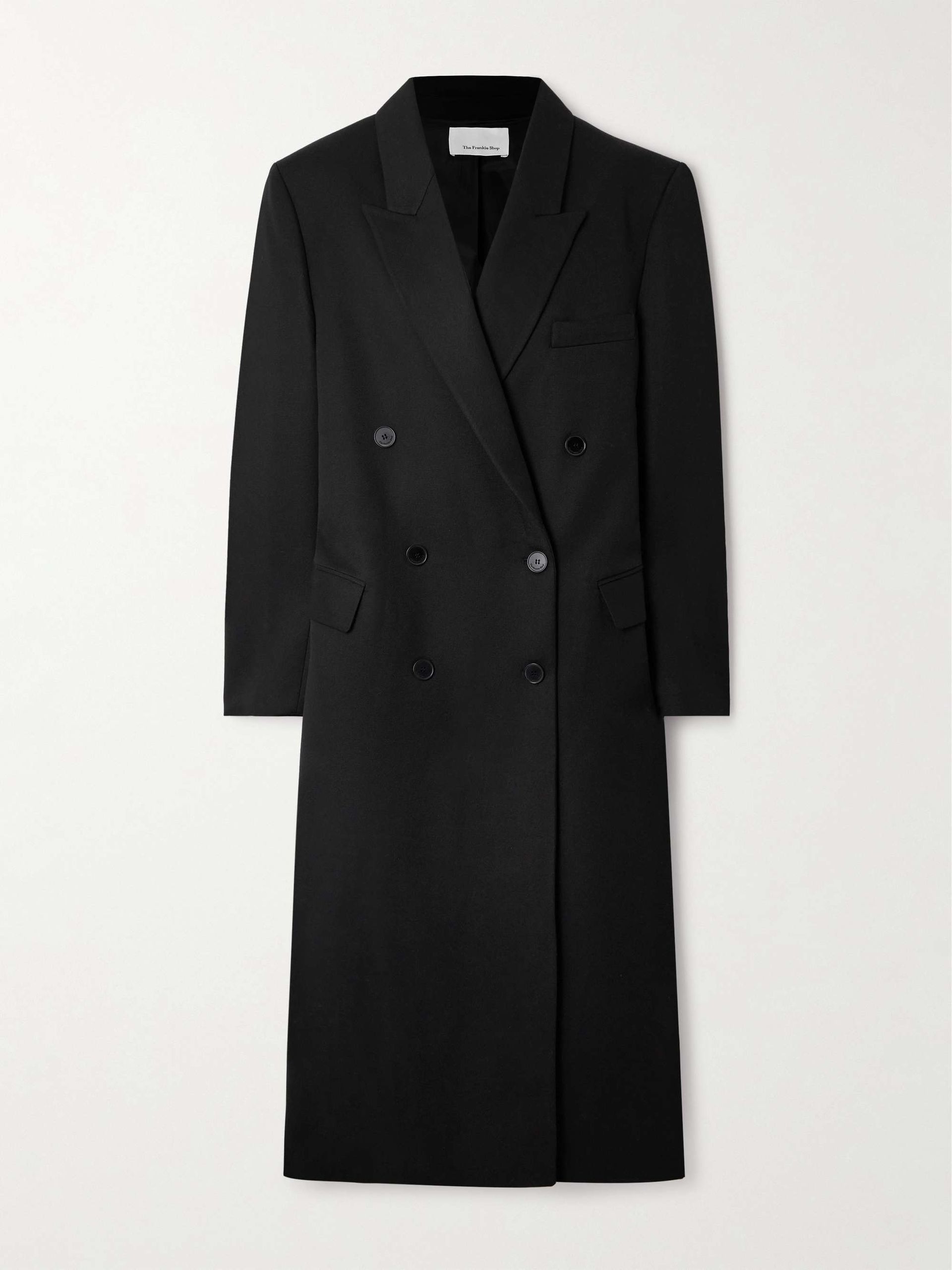 Jane Oversized Double-Breasted Twill Coat