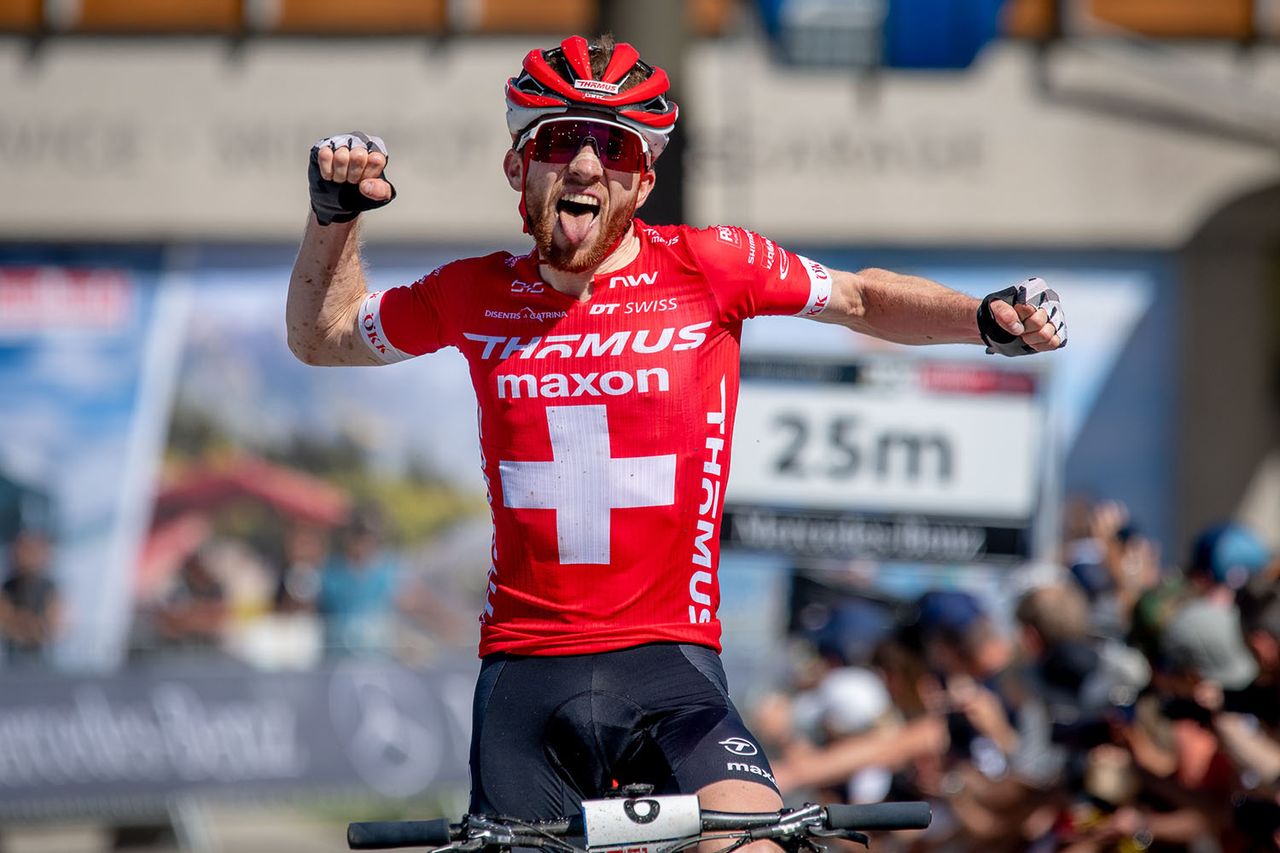 Mathias Fl&uuml;ckiger (Th&ouml;mus Maxon) wins in Leogang