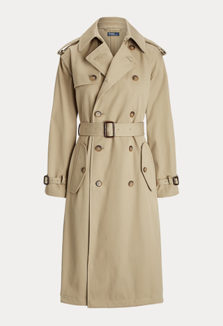 Double-Breasted Twill Trench Coat