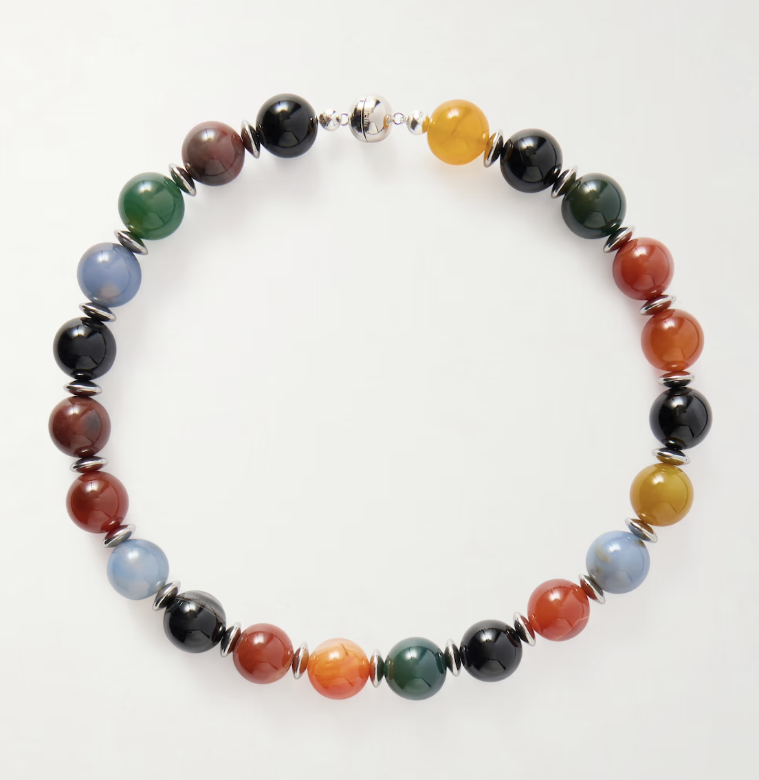 Mavis Silver-Tone Beaded Necklace