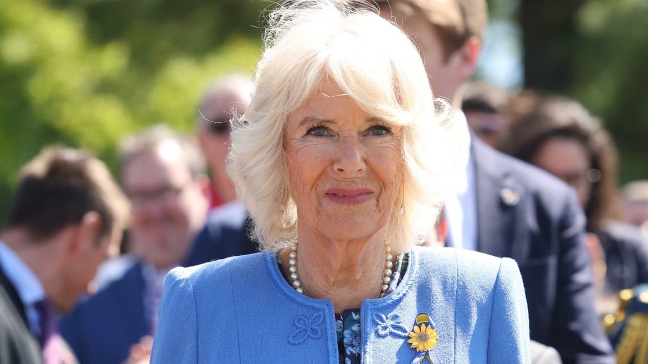 Duchess Camilla will miss out on royal jewels, seen here during a visit to the Royal Canadian Mounted Police Musical horse ride event 