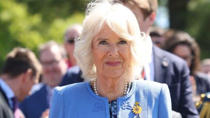 Duchess Camilla will miss out on royal jewels, seen here during a visit to the Royal Canadian Mounted Police Musical horse ride event 