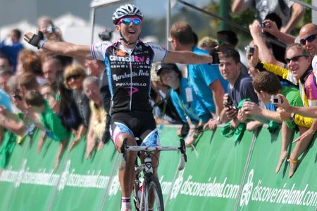 Russell Downing (CandiTV) wins Tour of Ireland's opening stage and takes race lead Friday in Waterford