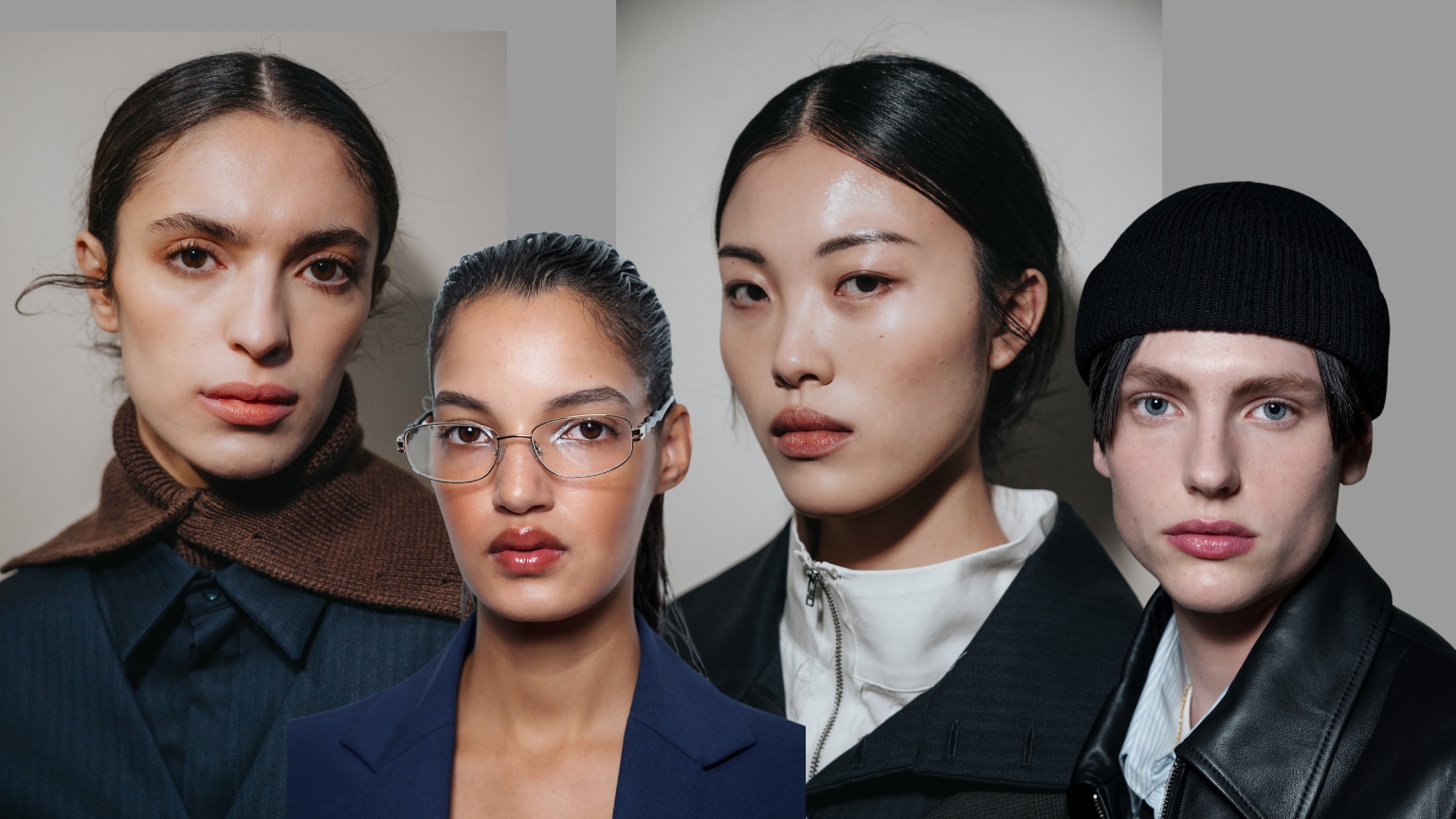 four women with lip stains and subtle makeup