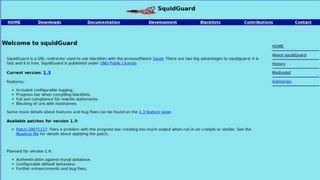 SquidGuard website screenshot.