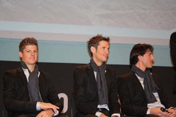 Jakob Fuglsang, Frank Schleck and Fabian Cancellara