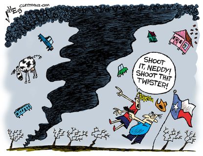 Editorial cartoon U.S. Twister Storm