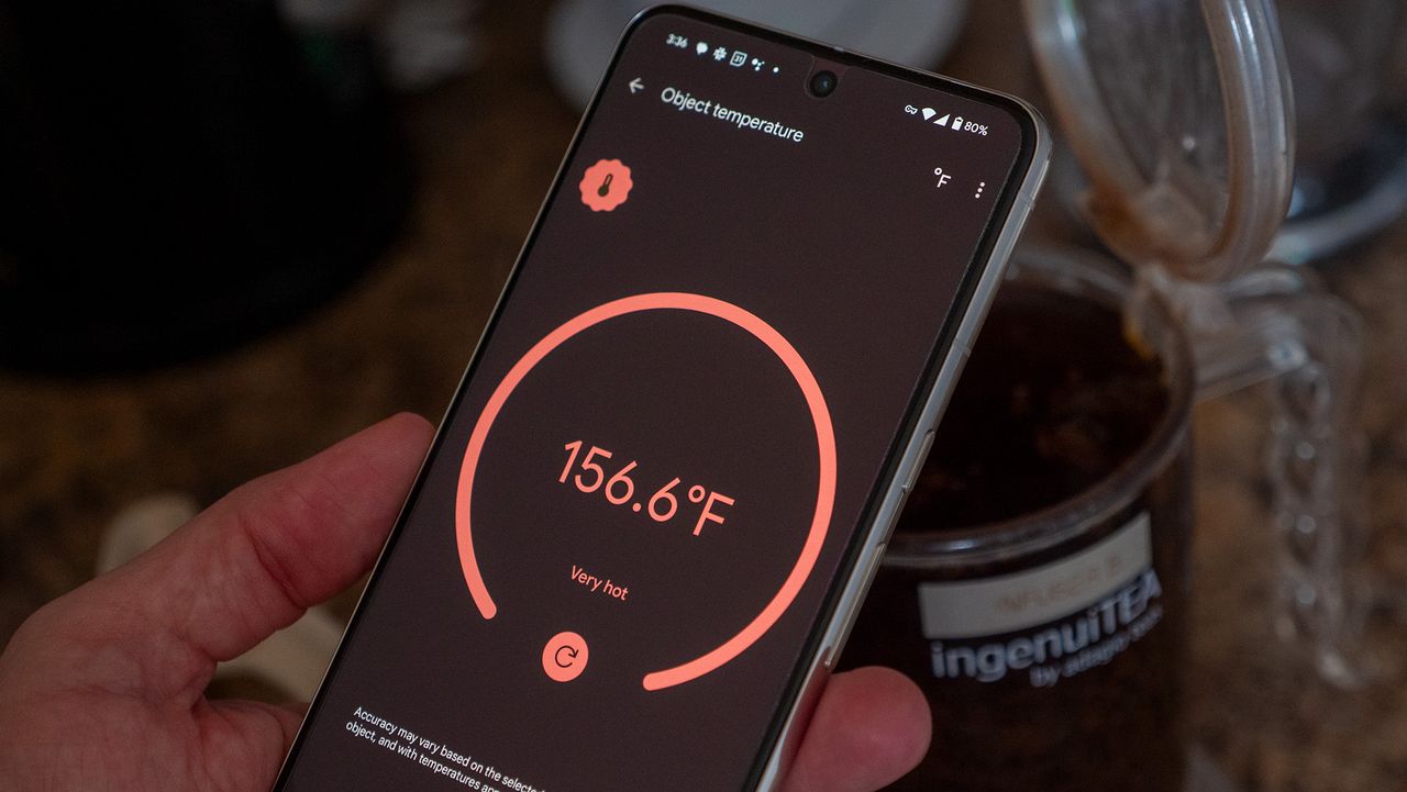 Testing the temperature sensor on the Google Pixel 8 Pro