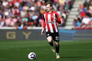 Brentford squad for 2024/25 Keane Lewis-Potter of Brentford is on the ball during the Premier League match between Brentford and Sheffield United at the Gtech Community Stadium in Brentford, on April 13, 2024. (Photo by MI News/NurPhoto via Getty Images)