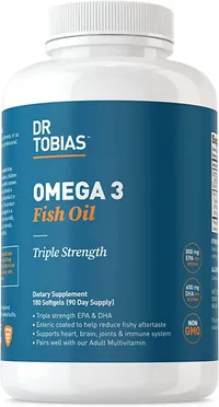 Dr Tobias Omega 3 Fish Oil Triple Strength | Was $39.99, Now $31.41 at Amazon