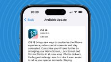 iOS 18 download icon on an iPhone