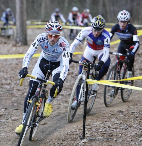 Adam Myerson leads Nick Keough and Manny Goguen.