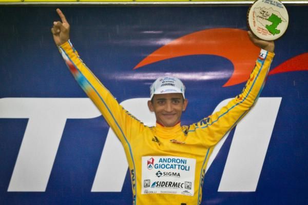 Race leader Jonathan Monsalve (Androni Giocattoli)