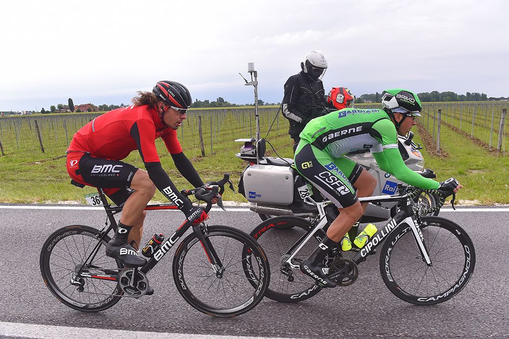 Daniel Oss (BMC) and Mirco Maestri (Bardiani)