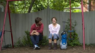 Ansel Elgort as Augustus "Gus" Waters and Shailene Woodley as Hazel Grace Lancaster in The Fault in Our Stars