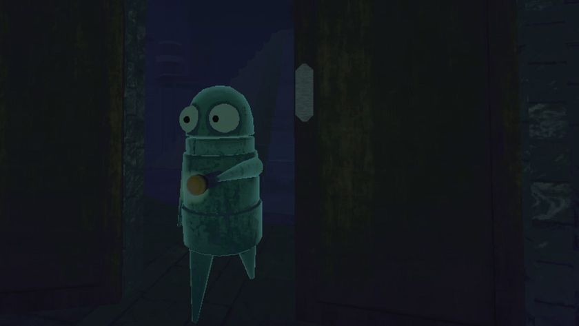 A Semibot in REPO holding a flashlight. 