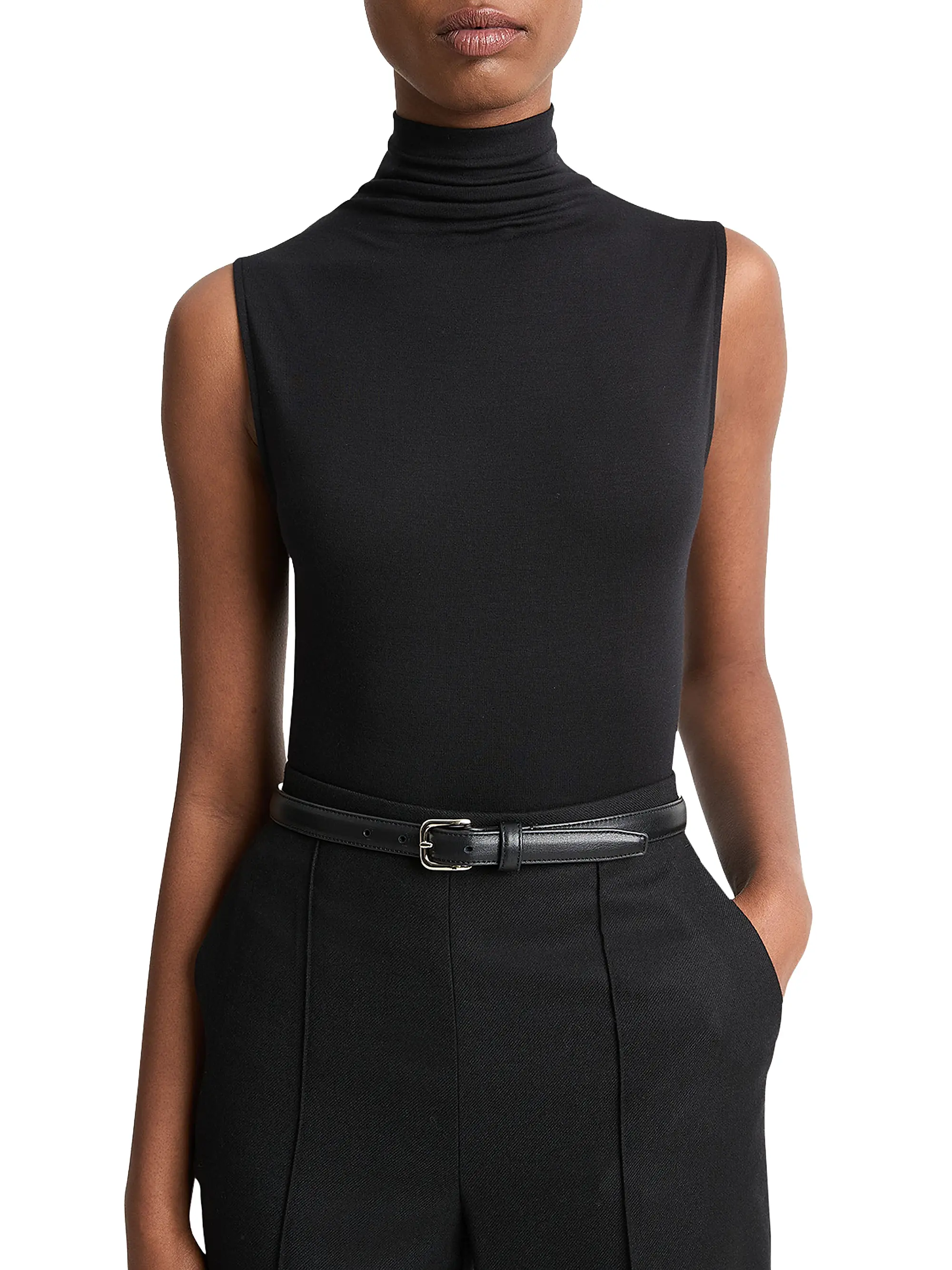 Sleeveless Turtleneck Top
