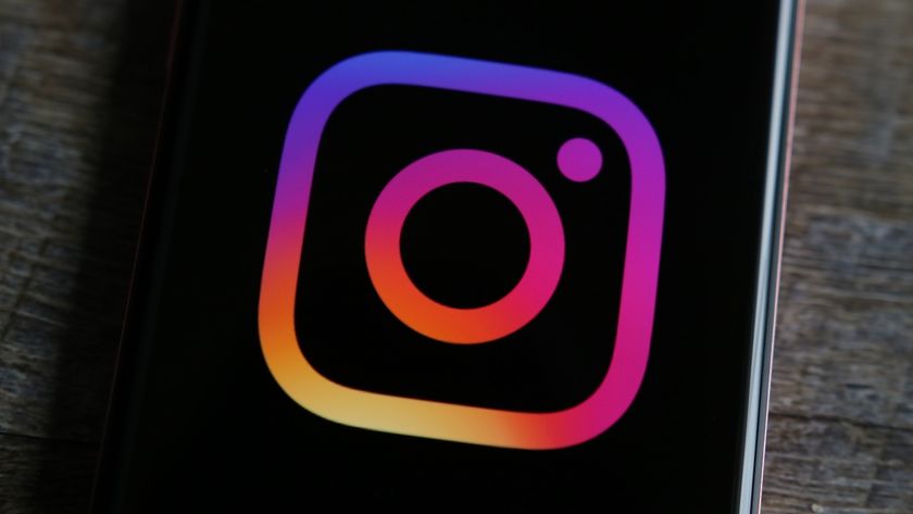 Instagram logo on a phone