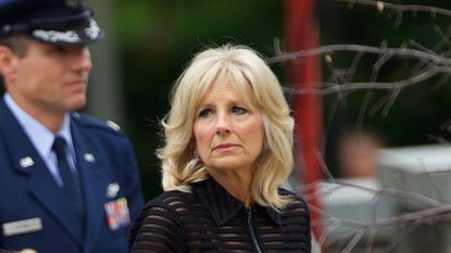 WILMINGTON, DE - JUNE 6: U.S. Vice President Joe Biden (C) and his wife Dr. Jill Biden (R) arrive with family for a mass of Christian burial at St. Anthony of Padua Church for there son, former Delaware Attorney General Beau Biden, on June 6, 2015 in Wilmington, Delaware. U.S. President Barack Obama is expected to deliver a eulogy for the son of Vice President Joe Biden after he died at 46 following a two-year battle with brain cancer. (Photo by Mark Makela/Getty Images)