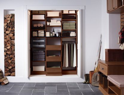 an organized linen closet