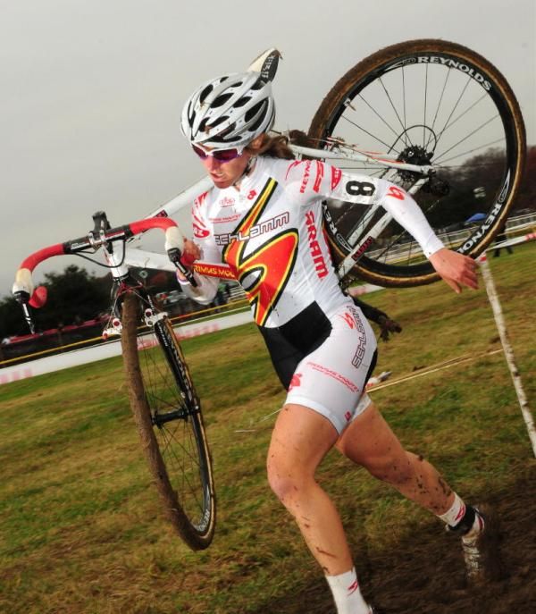 Amy Dombroski (Clement-Primus Mootry) looking like a track star.