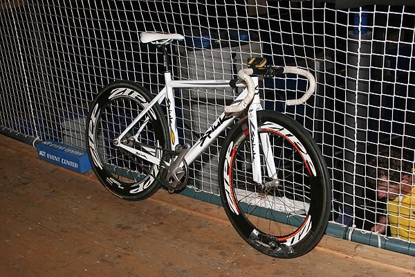 This is Megan Hottmans bike it shows what happens to your bike when you crash and get hit.