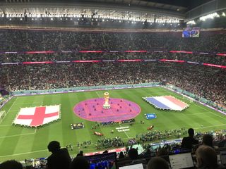 England vs France just before kick-off saw plenty of empty seats remaining