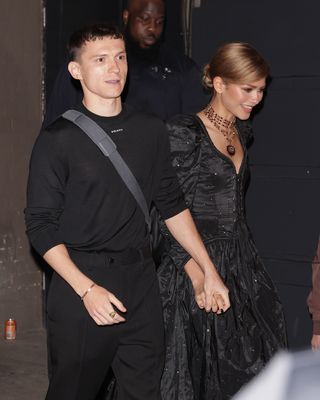Zendaya and Tom Holland leave the Romeo and Juliet premiere