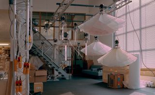 Layers of silk and light perform mechanical ballet inspired by flowers