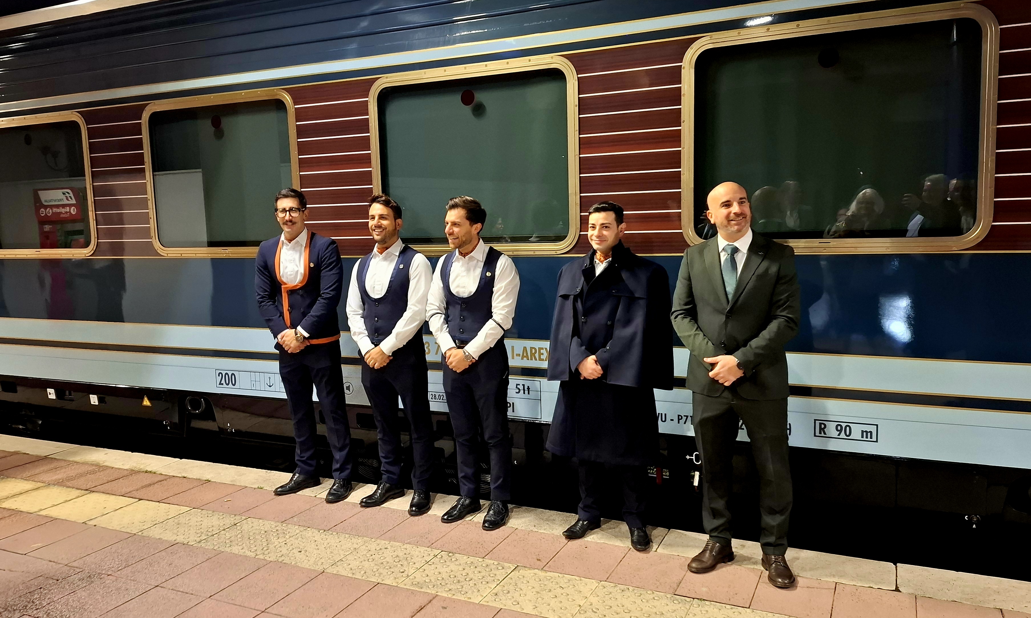 Being greeted on board La Dolce Vita Orient Express