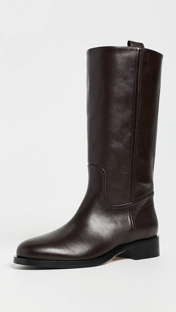 Theo Leather Knee-High Boots - Moka