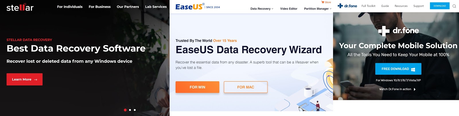 stellar data recovery vs easeus
