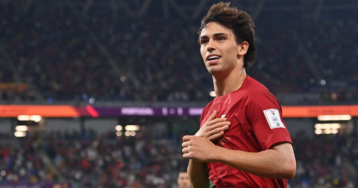 Chelsea target Joao Felix celebrates scoring his team&#039;s second goal during the Qatar 2022 World Cup Group H football match between Portugal and Ghana at Stadium 974 in Doha on November 24, 2022.