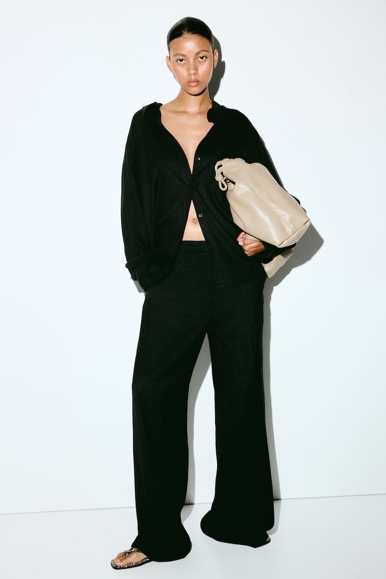 Wide-Leg Dress Pants