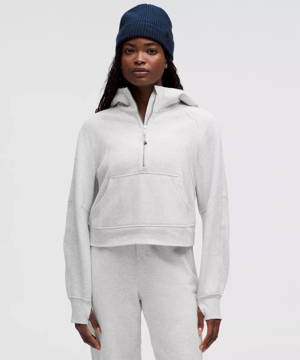 Light grey tracksuit top with zip neck