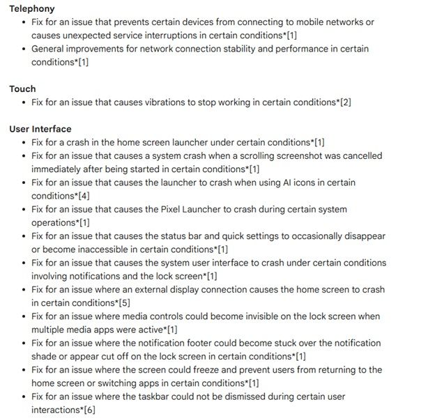 Google details a lost list of fixes in its June 2026 security update for Pixel phones.