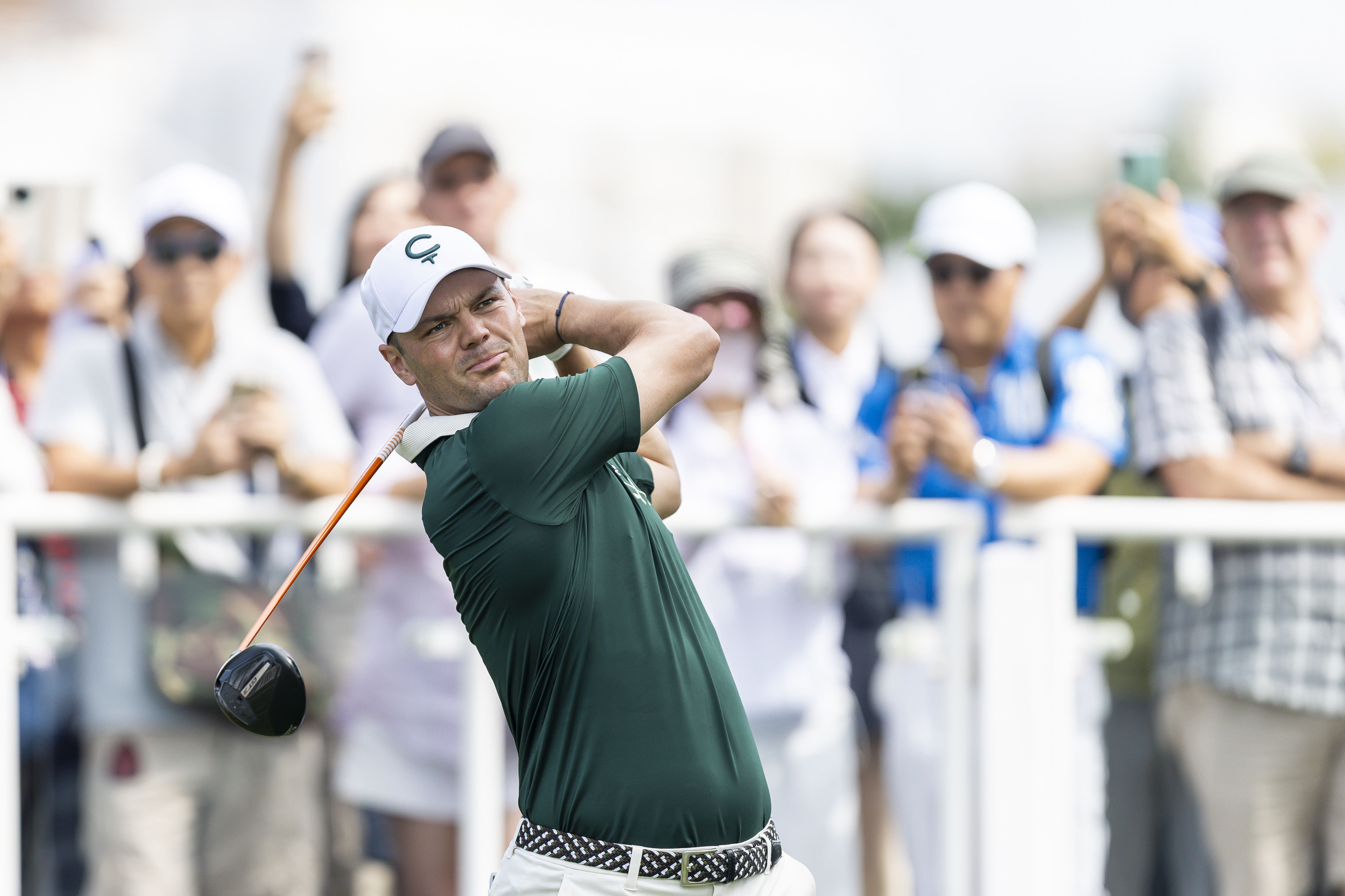 Martin Kaymer holds his finish on a drive