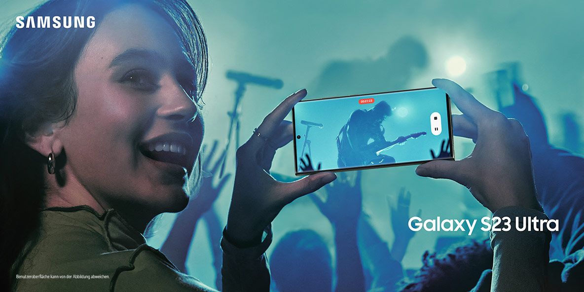 Image of the Samsung Galaxy S23 Ultra in a leaked marketing image