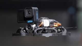 The GoPro Hero 10 Black Bones on a flying drone