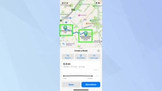 Apple maps plot a route 